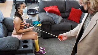 Adorable Princess Zerella Skies serves old man in every pose