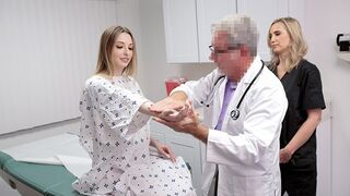 Ailee Anne gets her tight pussy smashed by pervert doctor and assistant