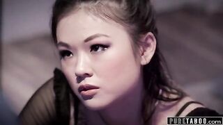 Skinny Asian teen Lulu Chu seduced at the wake