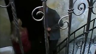 The courtesan earns money by fucking in stockings
