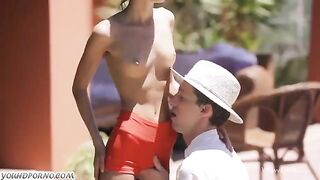 Young Russian babe gets fucked hard by her friend