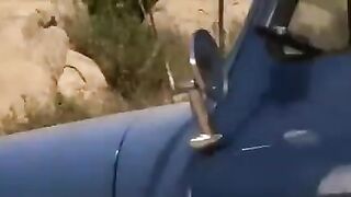 The driver guy tore off a chick on the way in his car