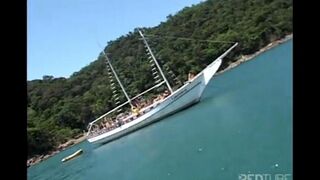 A lot of girls are ready to have sex on a yacht