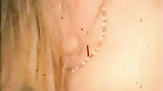 Girls in different poses try to reach the cock for the sake of money
