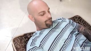 Nurse with big natural boobs assists the guy with an erection problem