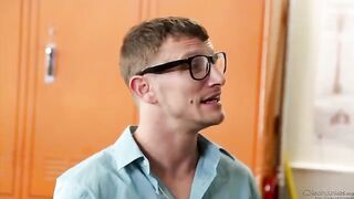 A cute girl tried to seduce her math teacher in his classroom