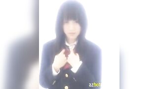 Hot Asian teen masturbates in her school uniform, driving everyone wild