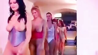 Gangbang with a beautiful woman with big natural tits