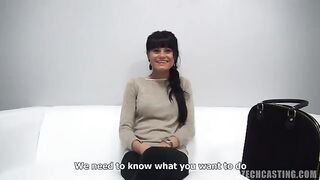 Condom sex with a czech model at a casting session, good quality