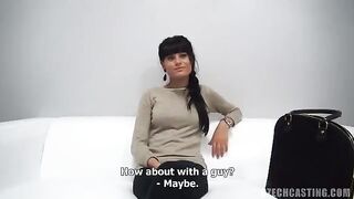 Condom sex with a czech model at a casting session, good quality
