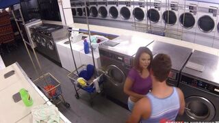 A lucky man fucked the stunning Dillion Harper in the laundry