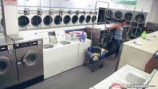 A lucky man fucked the stunning Dillion Harper in the laundry
