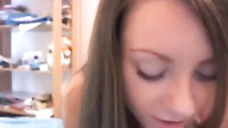 Russian girl with tender boobs got naked on camera