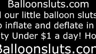 The girl plays with her boobs and gets very excited