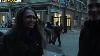 A hot threesome sex with two sexy Russian girls and a guy