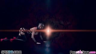 Hot brunette Christy Mack in leather suit masturbating her pussy