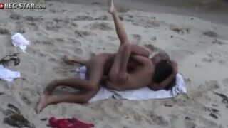 Real hidden shooting on the beach with sexy people getting naked