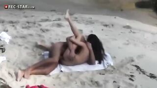 Real hidden shooting on the beach with sexy people getting naked