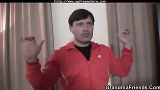 Sex of a grandfather, grandson and grandmother is hard to resist