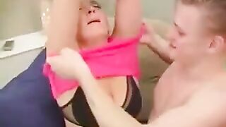 A man fucked his mom in the chair