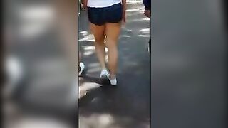 A student got caught by the camera with her stunning big ass