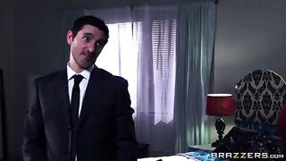 A man hard fucks a beautiful whore with fake tits