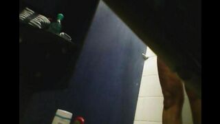 A girl has no shame and cums in the shower with strangers watching