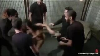 Five guys were fucked by an inexperienced girl with rough toys
