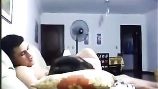 Evening intimacy on the couch, as is their habitual practice