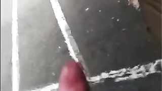 He could jerk off his big cock right on the street, amazing!