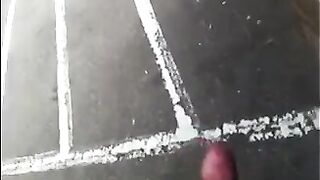 He could jerk off his big cock right on the street, amazing!