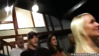 Bunch of wet pussies gets fucked at a loud and wild party