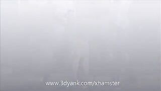 Babe anime has sex with two huge monsters in this hot scene