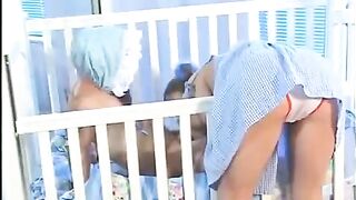 Midget man fucked the babysitter with small natural tits