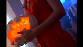 Halloween student party with a group sex theme