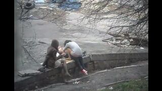 The guy has been fucking on the camera in public place