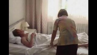 The girl was bored at home and her father, so she had sex