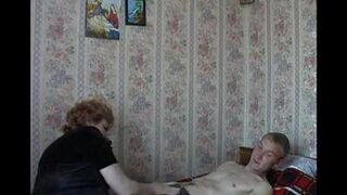 An old mother has sex with her son, hidden camera captures it all