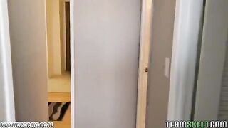 The student fucks a girl in the hostel, and it's not his first time