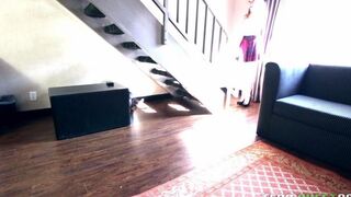 The guy planted a girl with a big ass in the couch