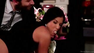The boss licks the hairy pussy of his secretary