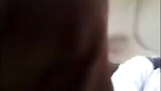 The pretty woman was watching when a man pulled out his cock and started jerking off