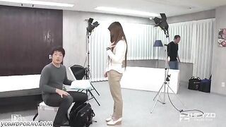 Japanese girl at porn casting, 18+ teen action