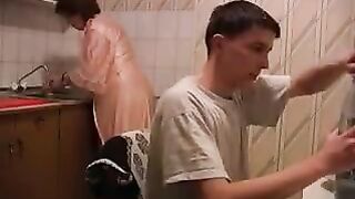 The hot mom gets raped in the kitchen, much more exciting than incest