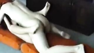 A married couple has sex at home without hiding anything