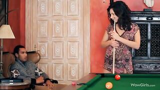 The guy made cunnilingus to the girl with a shaved pussy