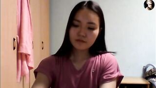 A man fucked a sexy Kazakh girl during a Skype call
