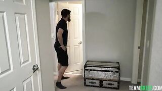 A guy hard fucked a sweet red-haired girl in pussy