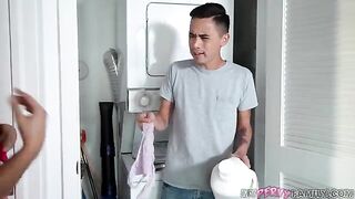 You're sniffing my panties pervert! - Hahaha