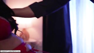 Jamie Michelle, in sexy lingerie, cheats on her husband with a fan
